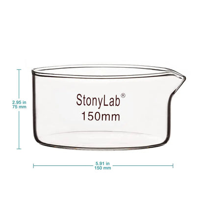 Crystallizing Dish with Spout and Heavy-Duty Rim Laboratory Supplies