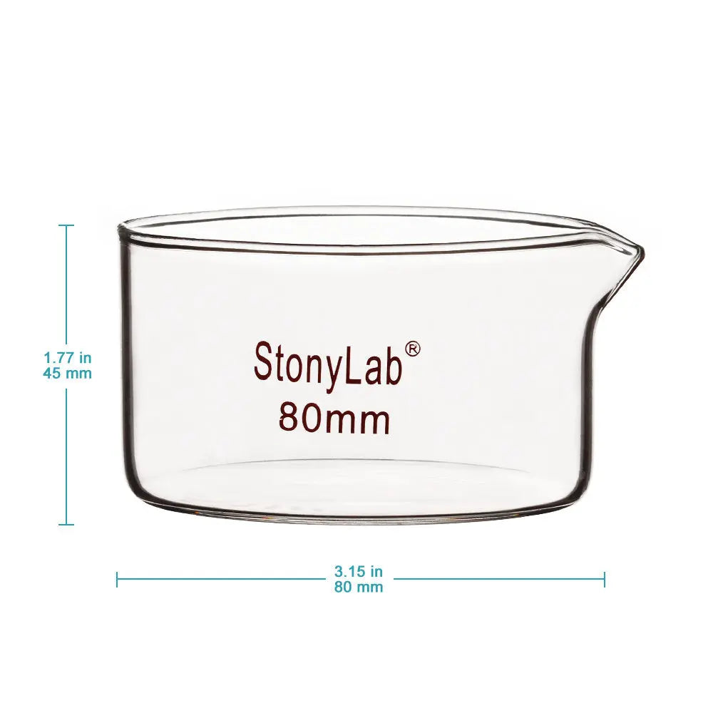 Crystallizing Dish with Spout and Heavy-Duty Rim - StonyLab Laboratory Supplies 