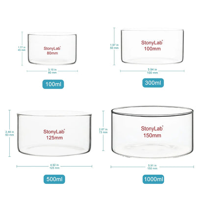 Crystallizing Dish, No Spout, 100-1000 ml Dish-Crystallizing