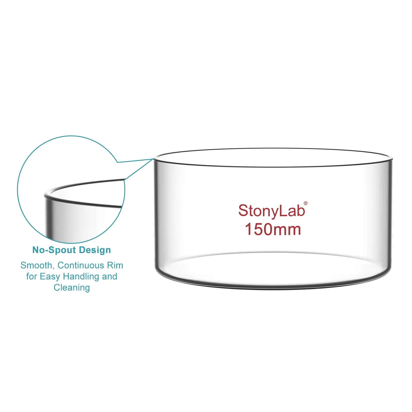 Crystallizing Dish, No Spout, 100-1000 ml Dish-Crystallizing