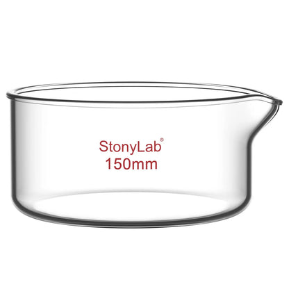 Crystallizing Dish, with Spout, 100-1000 ml Dish-Crystallizing