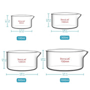 Crystallizing Dish, with Spout, 100-1000 ml Dish-Crystallizing