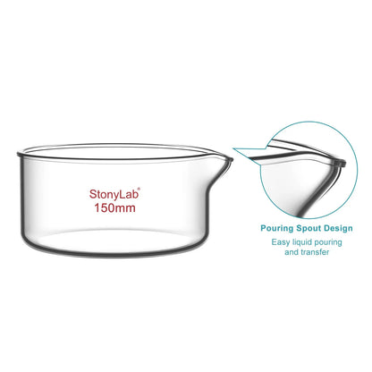 Crystallizing Dish, with Spout, 100-1000 ml Dish-Crystallizing