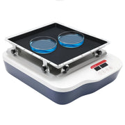 Side view and dimensional layout of the durable StonyLab Programmable Orbital Shaker