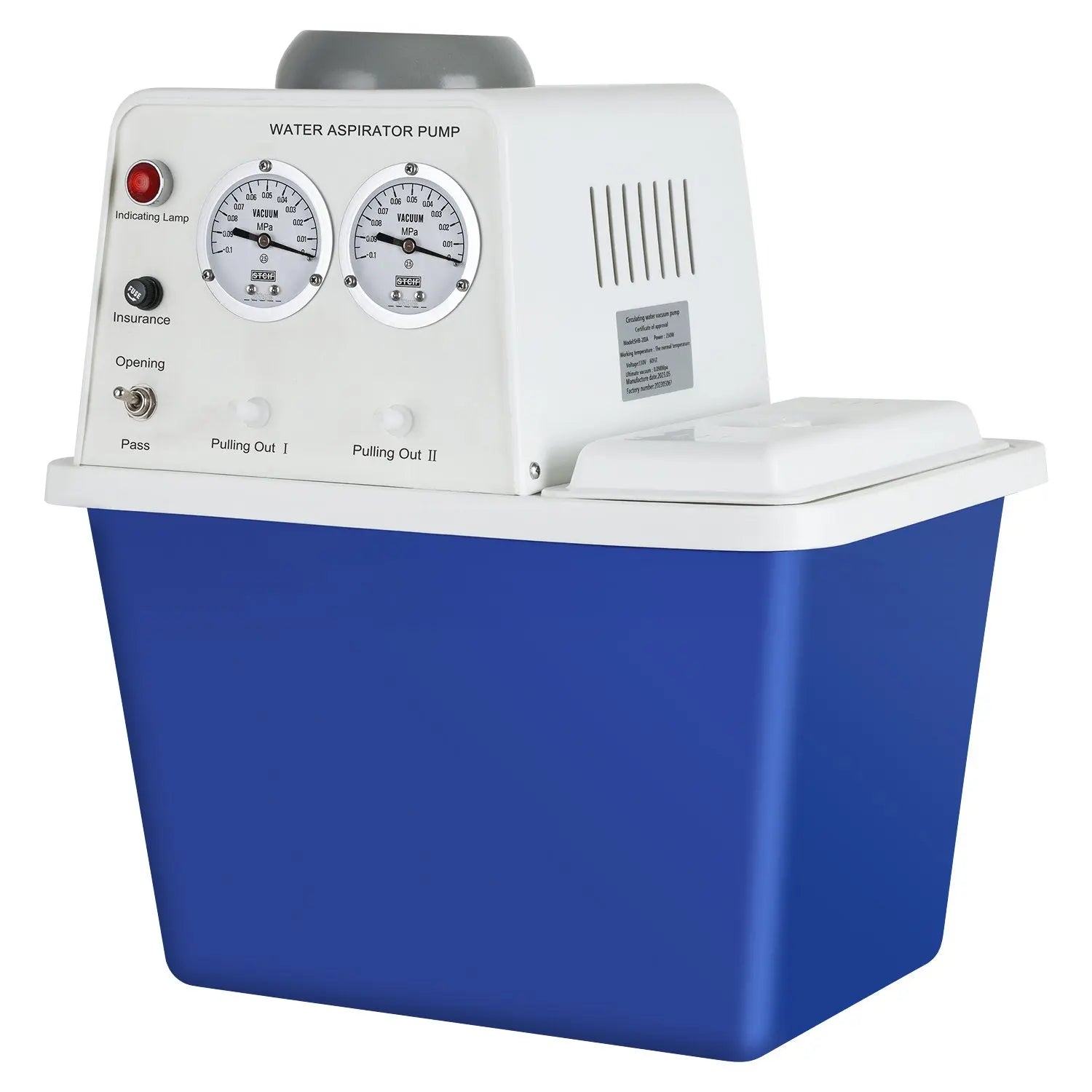 Close-up view showing the precise design and material of StonyLab Circulating Water Vacuum Pump