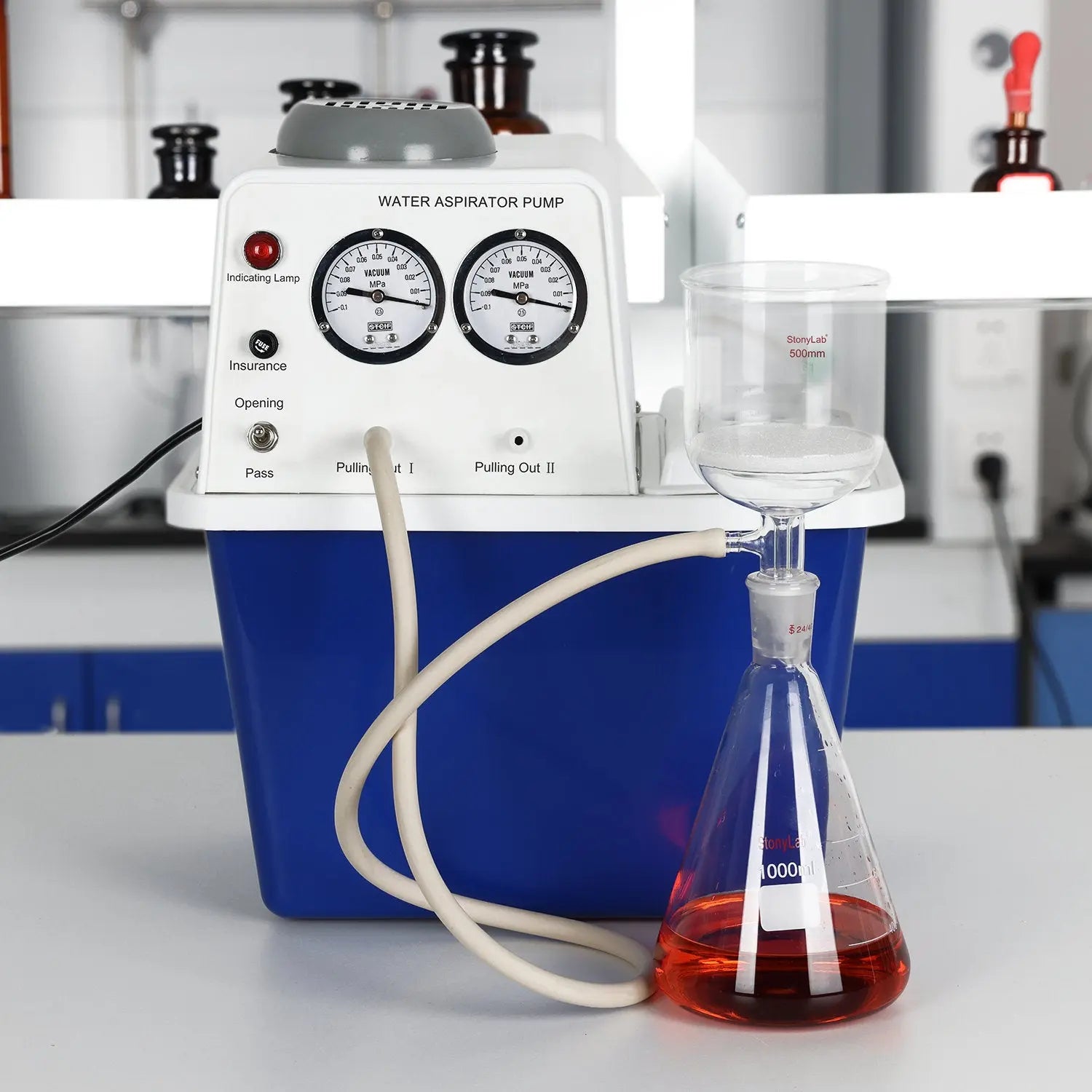 Internal heating chamber and shelving configuration of StonyLab Circulating Water Vacuum Pump
