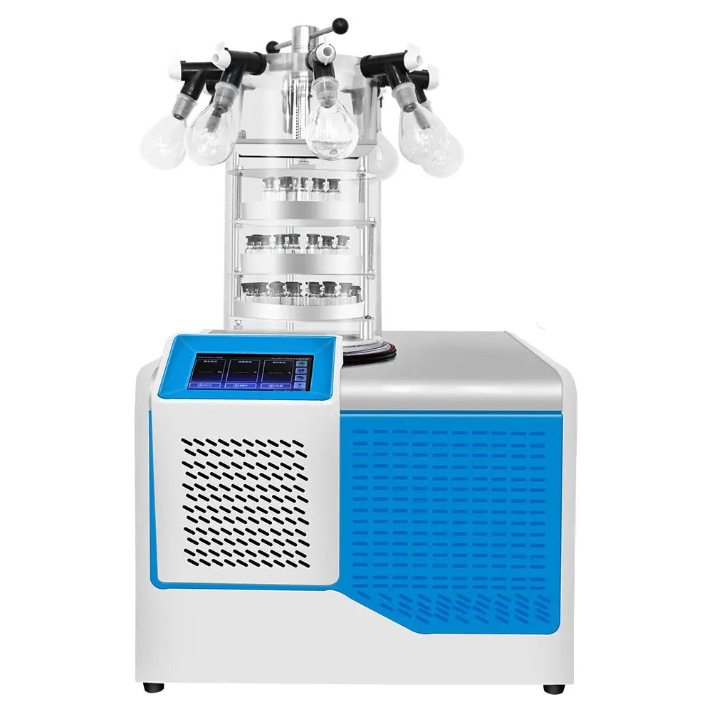 Desktop Freeze Dryer, -60°C Temp Control, Freeze-Drying Area from 0.08㎡ to 0.12㎡ - StonyLab Dryers - Freeze 220V-50Hz-Multi-Manifold-Gland-Type