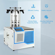 Control panel and digital status display setup of StonyLab Benchtop Freeze Dryer with Vacuum Pump