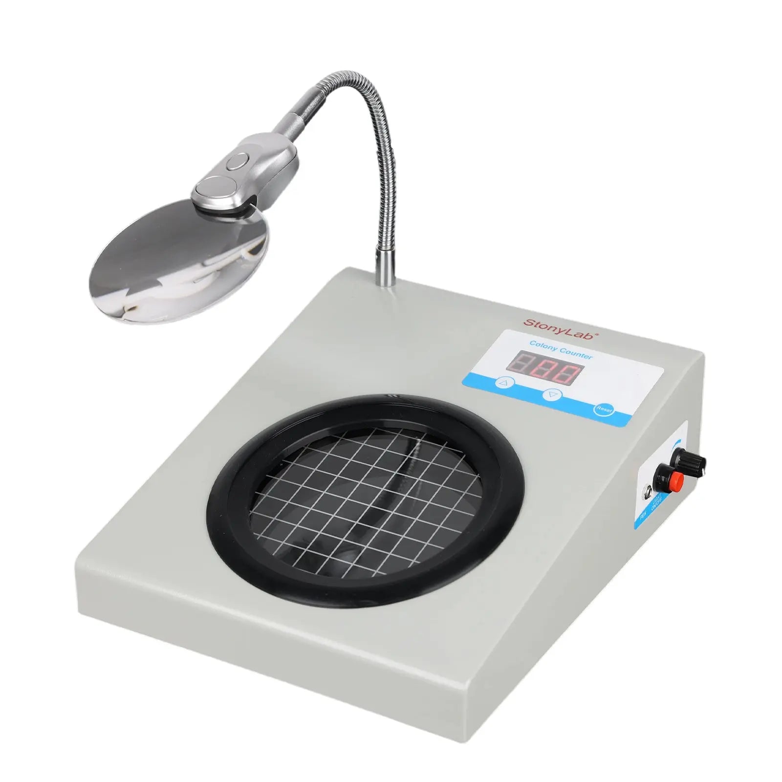 Digital Colony Counter, 0-999 Count Range, 3× / 9× Magnification, Manual Counting for Microbiology Labs