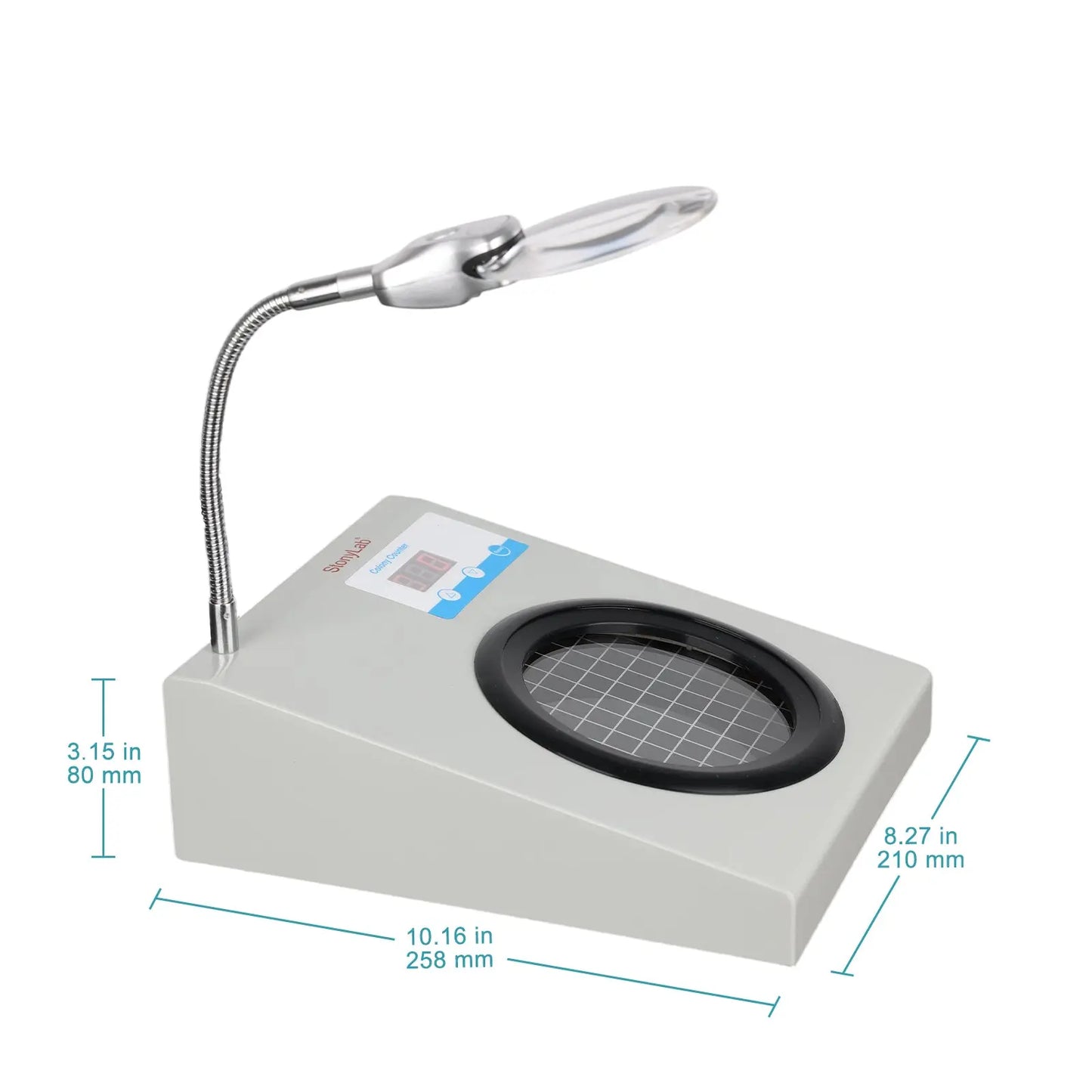 Digital Colony Counter, 0-999 Count Range, 3× / 9× Magnification, Manual Counting for Microbiology Labs