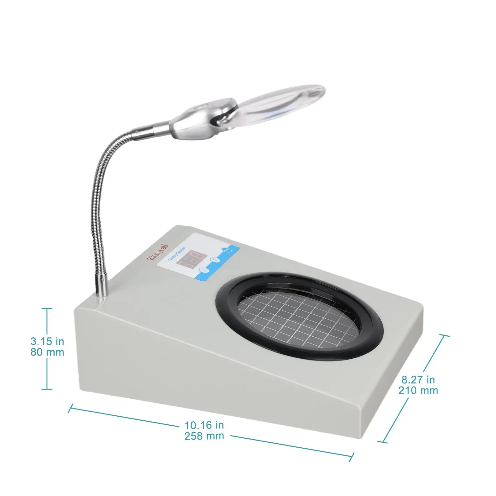 Digital Colony Counter, 0-999 Count Range, 3× / 9× Magnification, Manual Counting for Microbiology Labs