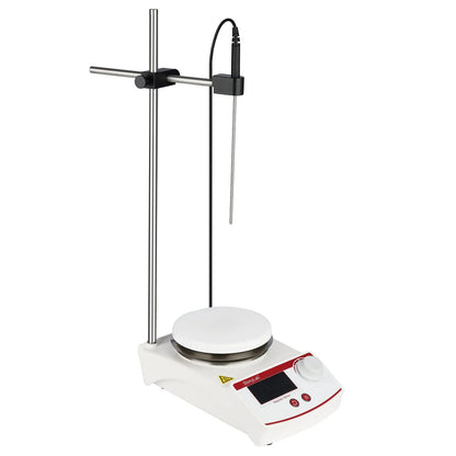 Digital Heating Magnetic Stirrer with Temperature Sensor, 20 L Max Capacity, 100-2000 RPM, Max 350°C, ±0.2°C Accuracy, 5.7 inch Diameter Magnetic Stirrer