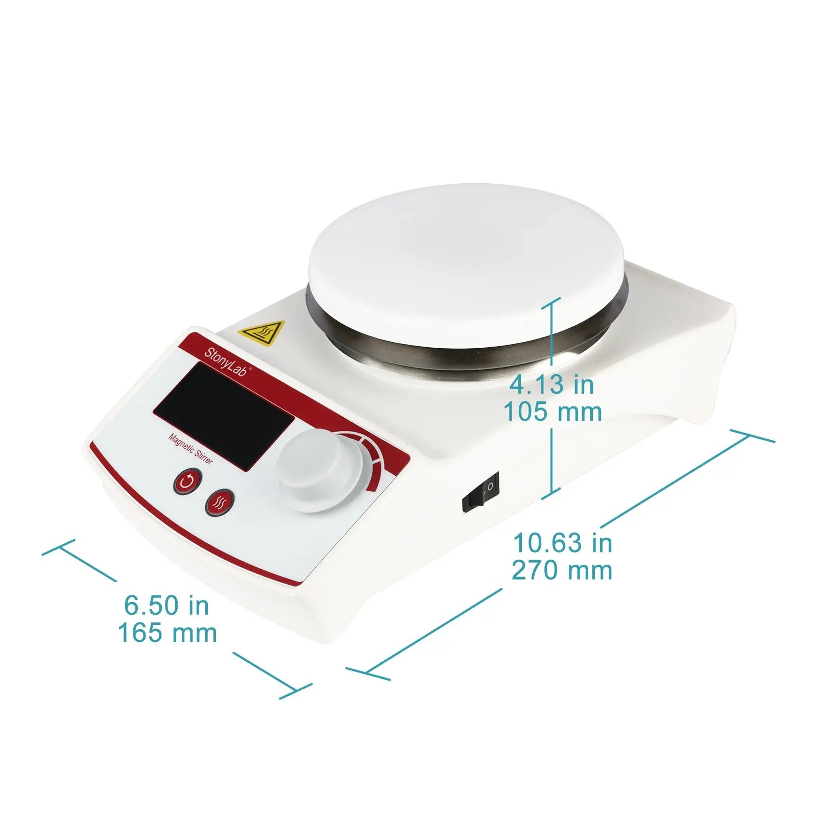 StonyLab Digital Heating Magnetic Stirrer with Temperature Sensor heavy duty chemical processing configuration