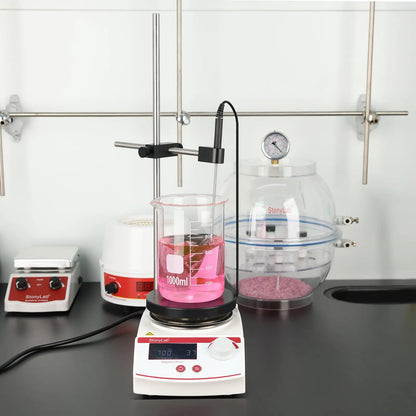 Digital Heating Magnetic Stirrer with Temperature Sensor, 20 L Max Capacity, 100-2000 RPM, Max 400°C, ± 0.2°C Accuracy, 5.7 inch Diameter Magnetic Stirrer
