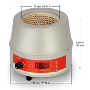 Digital Heating Mantle with Temperature Sensor, 250-1000 ml, 20-1200 RPM, RT-300°C Heating Mantles