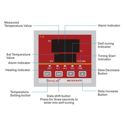 Digital Water Bath with Digital Display and Protective Cover Lid for Lab Use Baths