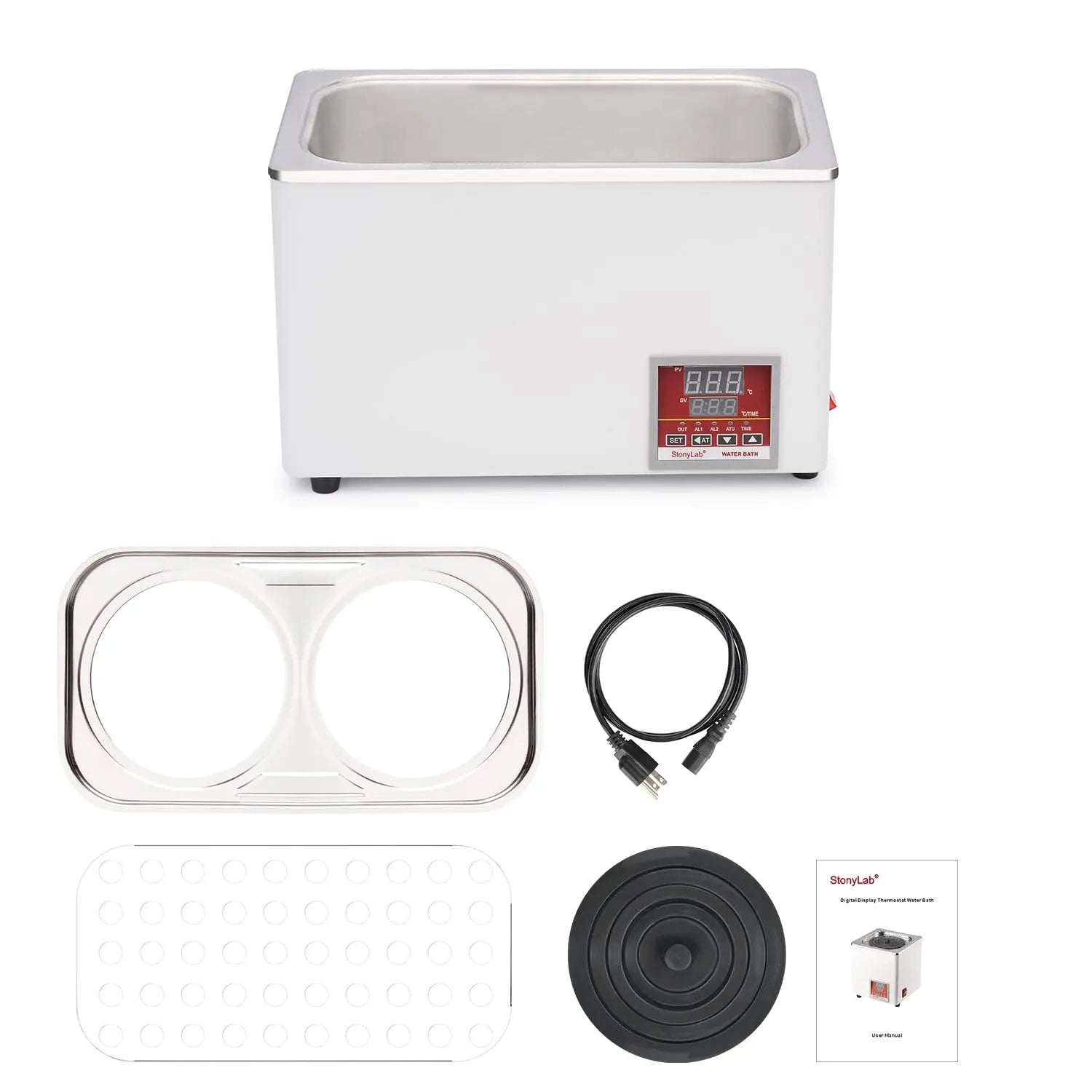 Digital Water Bath with Digital Display and Protective Cover Lid for Lab Use Baths