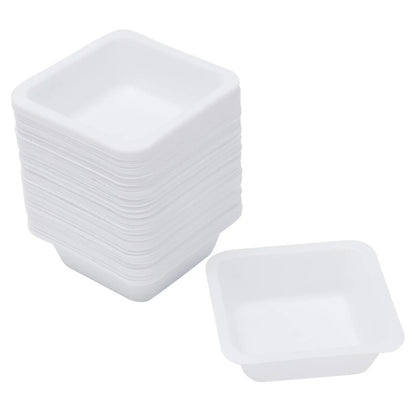 Disposable Polystyrene Weighing Dishes, 80x80x24 mm (LxWxH), Square  Medium