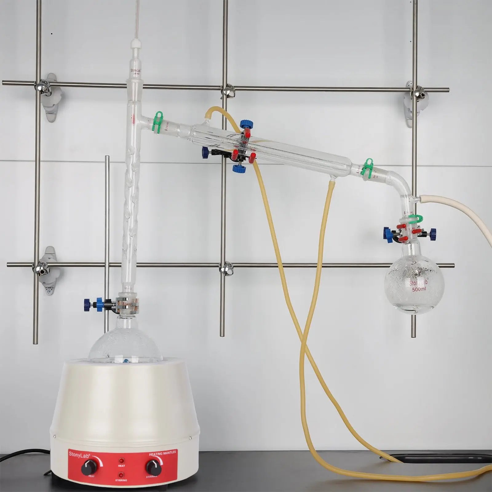 Alternative angle showing underlying build quality of StonyLab Distillation Kit
