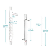 Complete borosilicate glass distillation kit for laboratory distillation, fractional distillation, separation and organic synthesis StonyLab