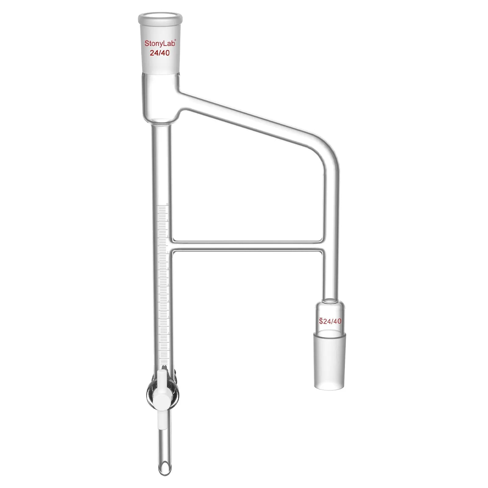 Distillation Receiver, Dean Stark, 10 ml, 24/40 Joint Adapters-Distilling