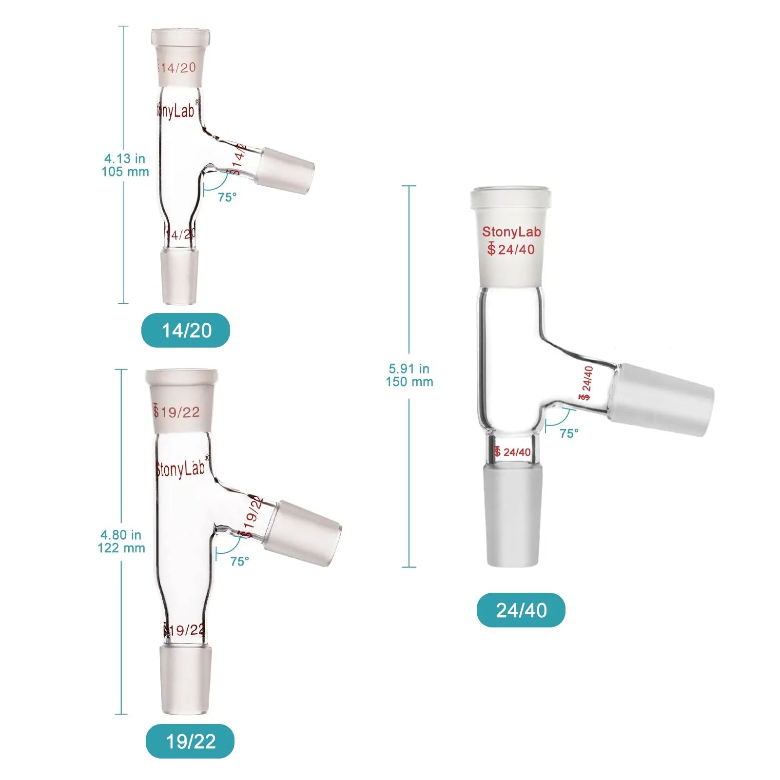 Close-up view showing the precise design and material of StonyLab Distilling Connecting Adapter