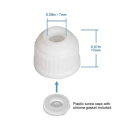 Side view and dimensional layout of the durable StonyLab Distilling Thermometer Adapter with Screw Cap