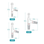Close-up view showing the precise design and material of StonyLab Distilling Thermometer Adapter with Screw Cap