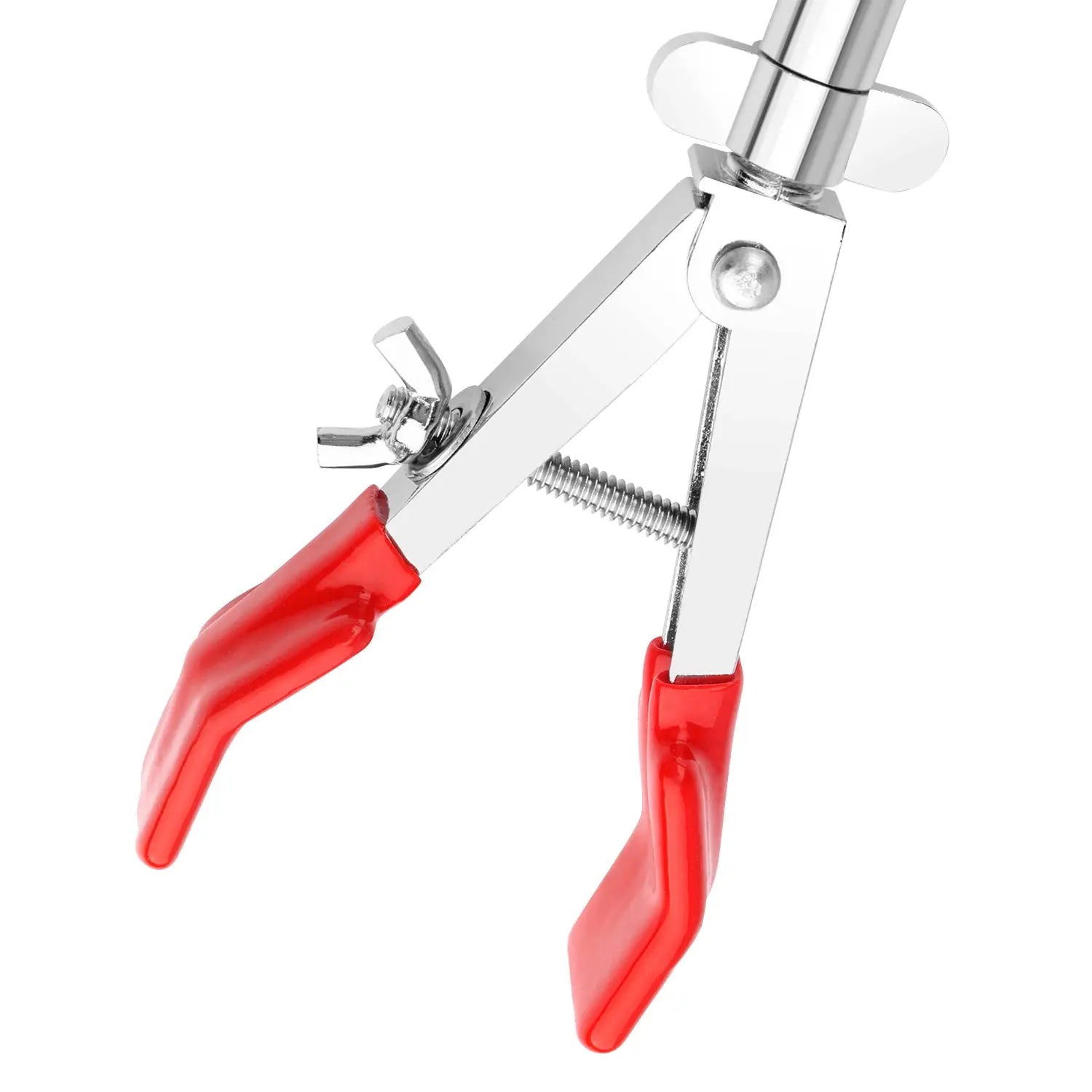 Side view and dimensional layout of the durable StonyLab 2-Prong Swivel Clamp