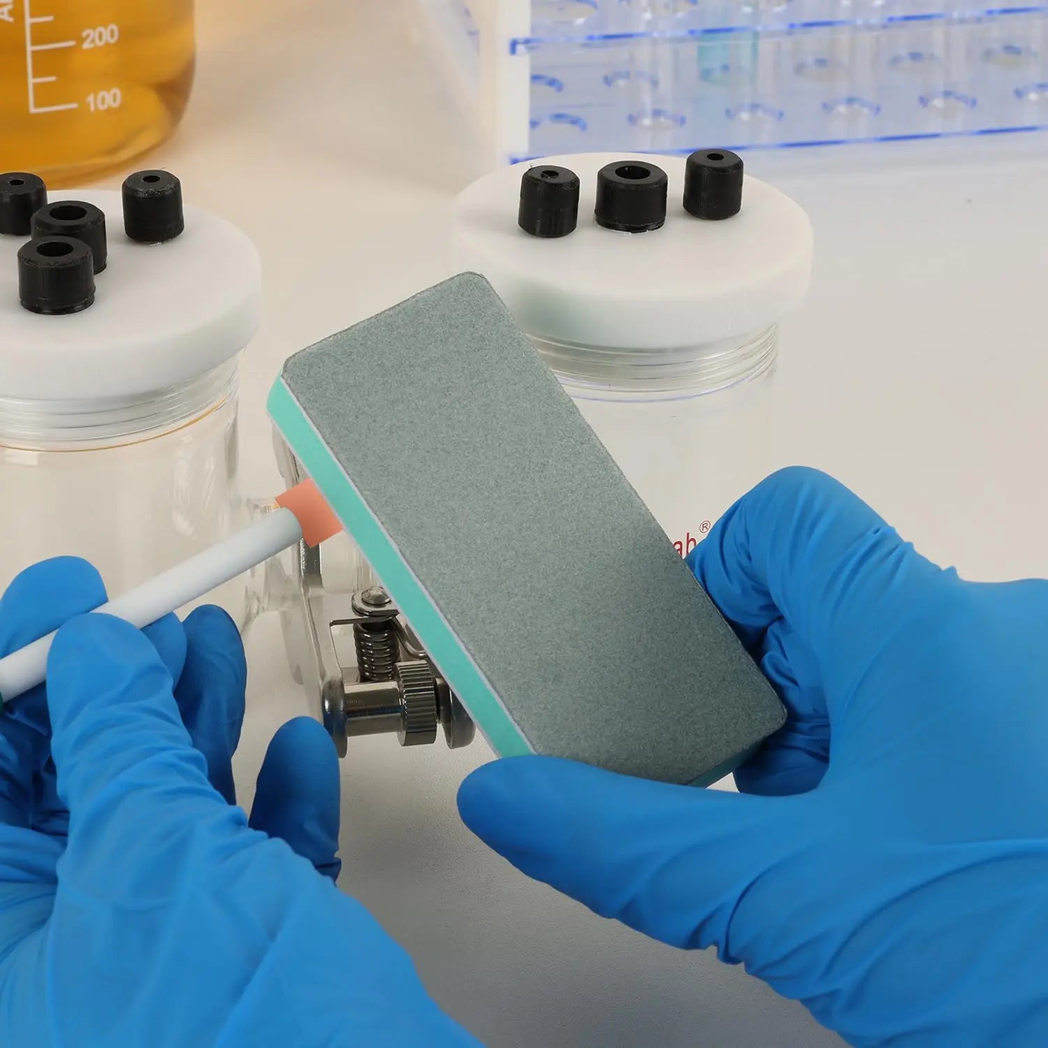 Alternative angle showing underlying build quality of StonyLab Double Sides Electrode Polish Plate Buffer Sanding Pad