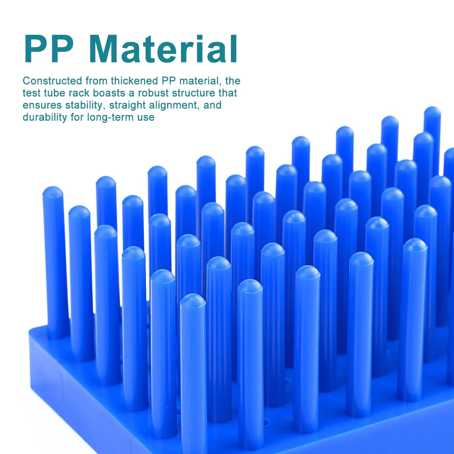 Side view and dimensional layout of the durable StonyLab Drip Style Column Test Tube Rack