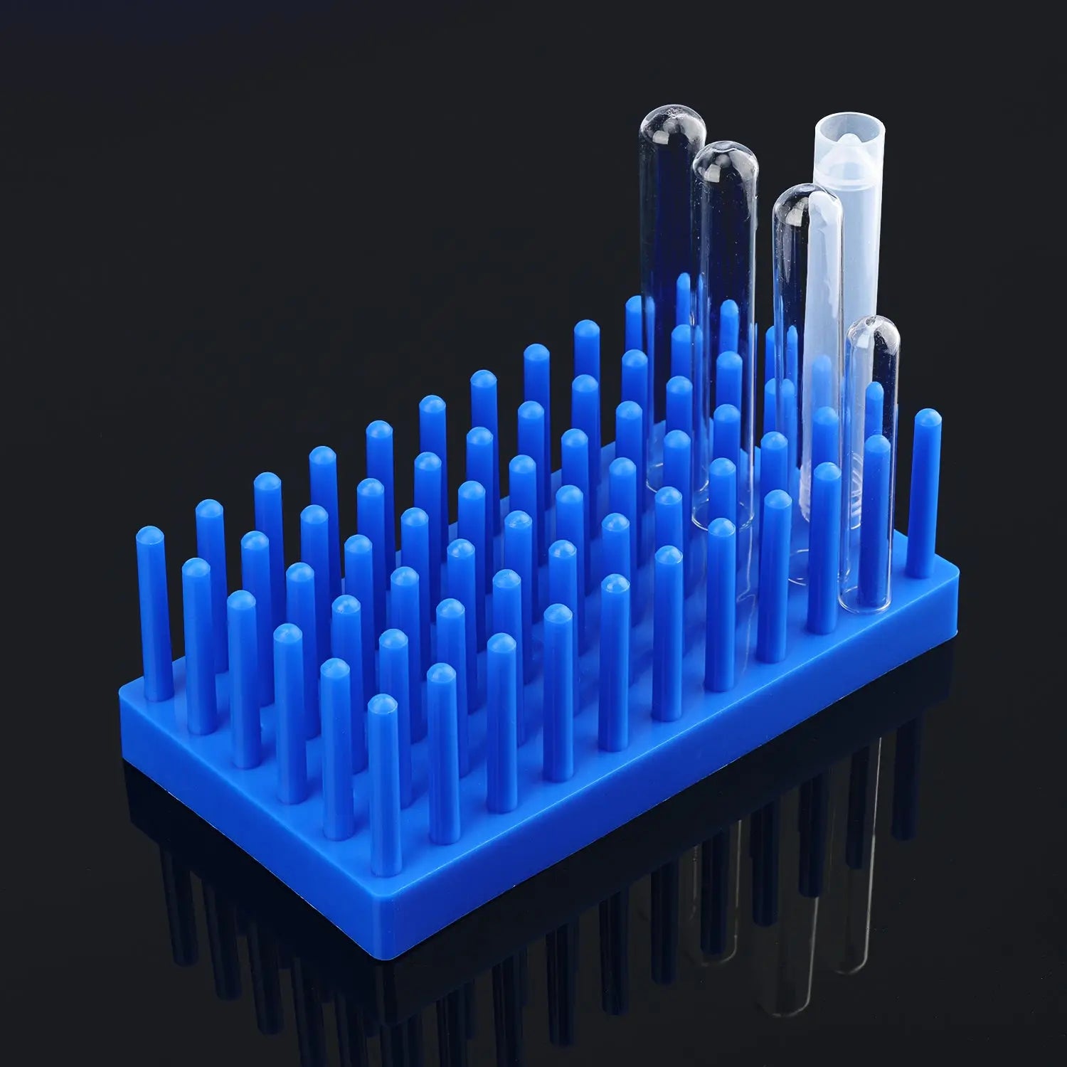 Alternative angle showing underlying build quality of StonyLab Drip Style Column Test Tube Rack