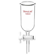 Comprehensive product view and setup components for StonyLab Dropping Funnel with PTFE Stopcock