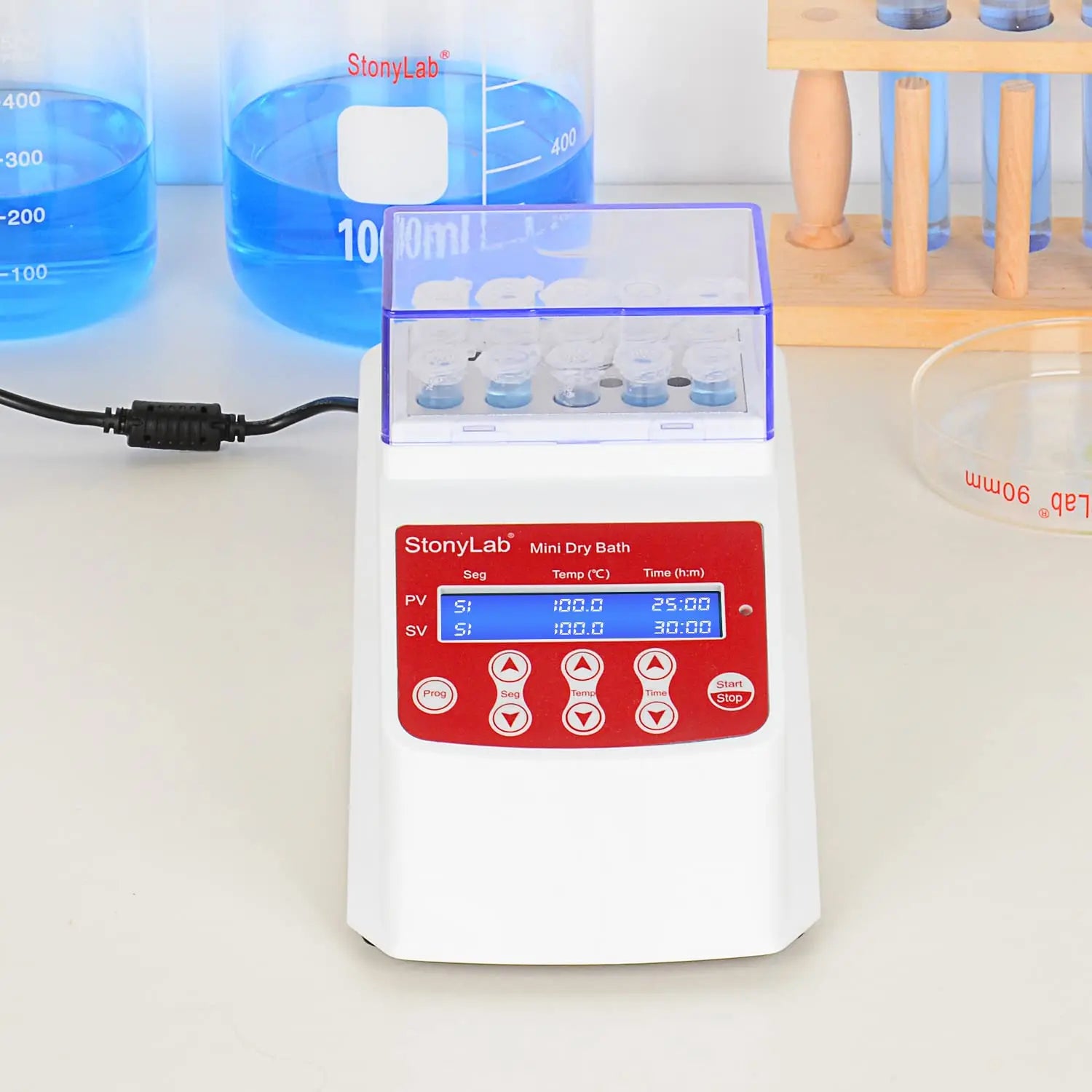 Comprehensive product view and setup components for StonyLab Constant Temperature Metal Bath