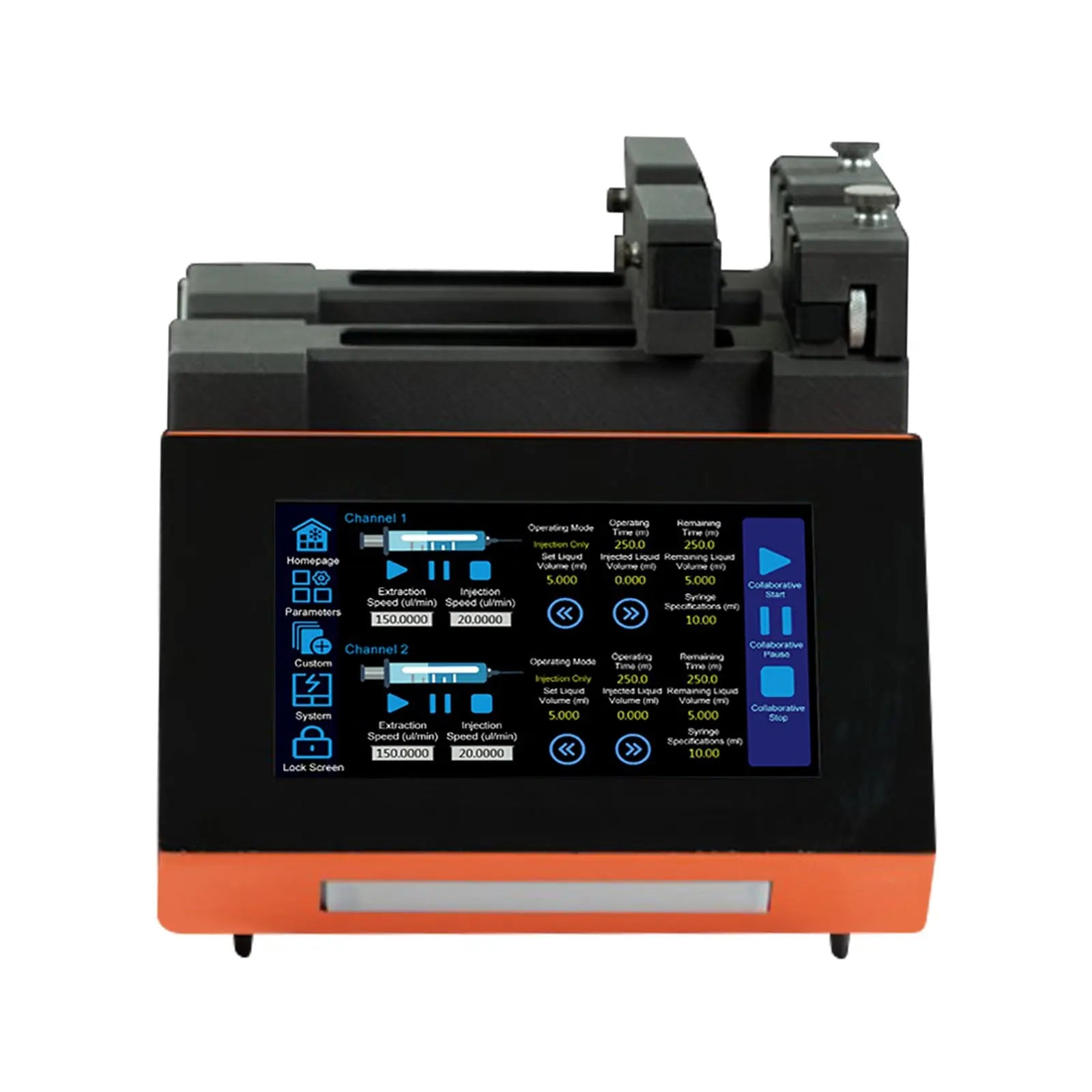 StonyLab Dual-Control Syringe Pump for 1-50 ml Syringes for professional laboratory applications