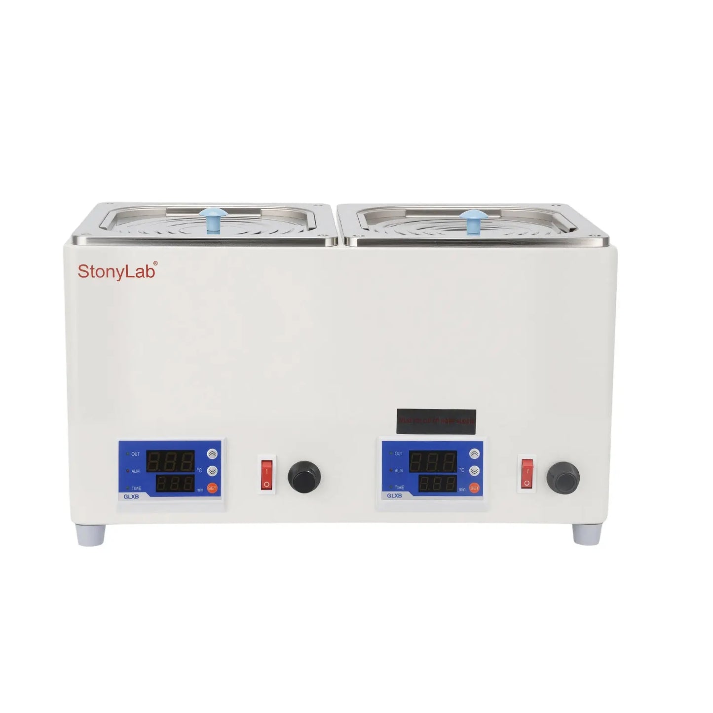Dual-Position Magnetic Stirring Water Bath, RT +5 to 100°C, 300-2800 RPM, 2 x 160 x 160 mm Dual-Position Water Bath