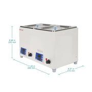 Close-up view showing the precise design and material of StonyLab Dual-Position Magnetic Stirring Water Bath
