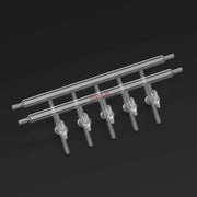 Dual vacuum manifold with 5 glass stopcocks and 2 hose connections per bank for laboratory vacuum control StonyLab