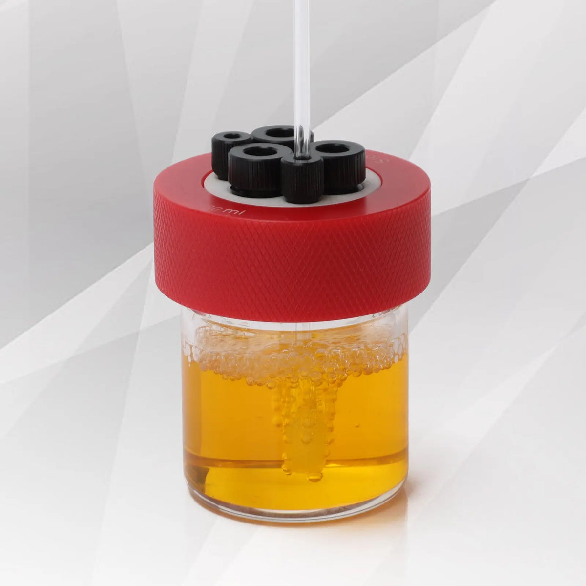 Electrochemical Cell Gas Sparging Kit, Reusable PEEK Connector with Replaceable G1 Borosilicate Glass Sparging Tubes, 3 mm OD, Includes 3 Tubes and 10 FKM O-Rings Gas Sparging Accessory Kit