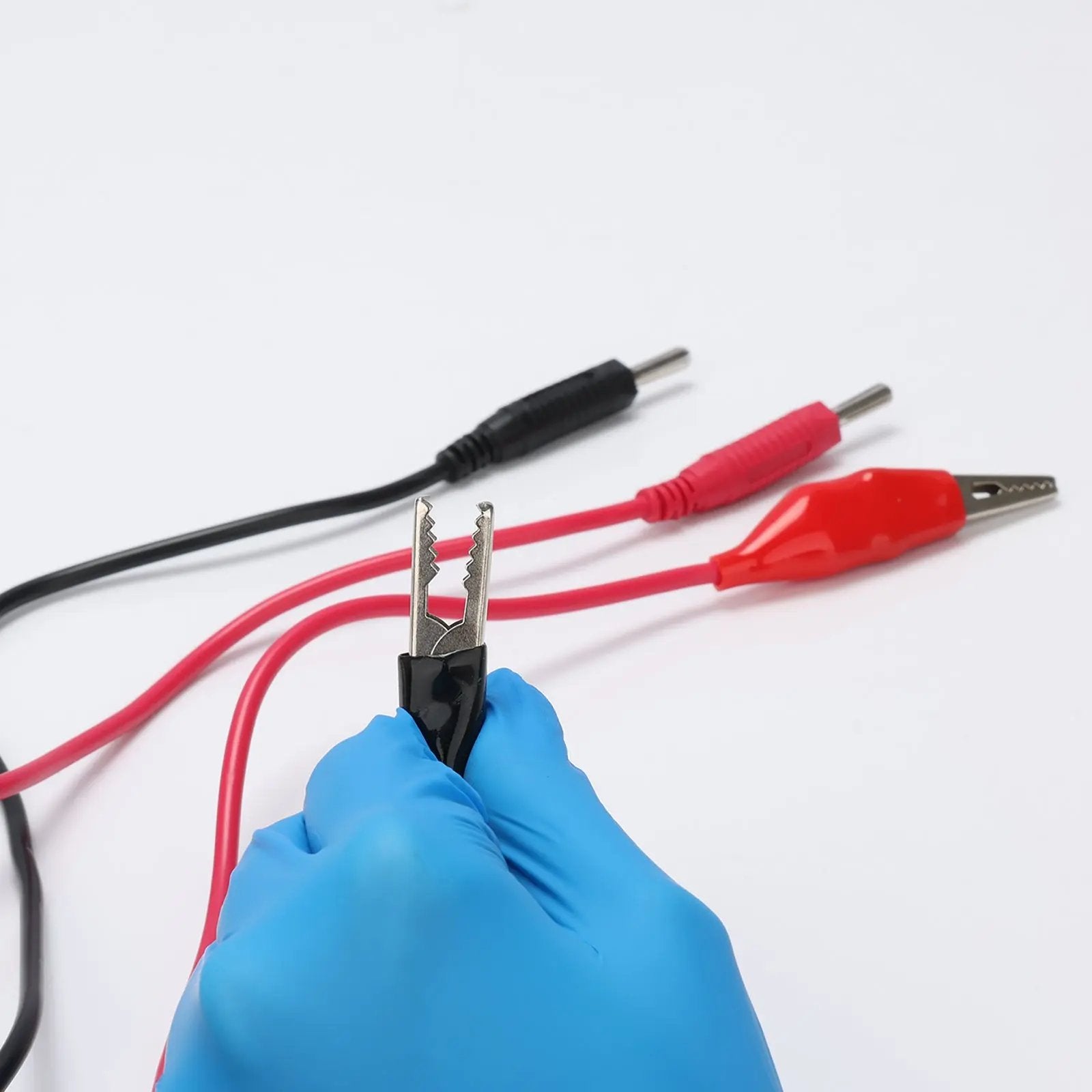StonyLab Electrolytic Electronics Alligator Clip to Spade Lug Terminal Test Leads heavy duty chemical processing configuration