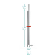 Close-up view showing the precise design and material of StonyLab 304 Stainless Steel Electrode Holder