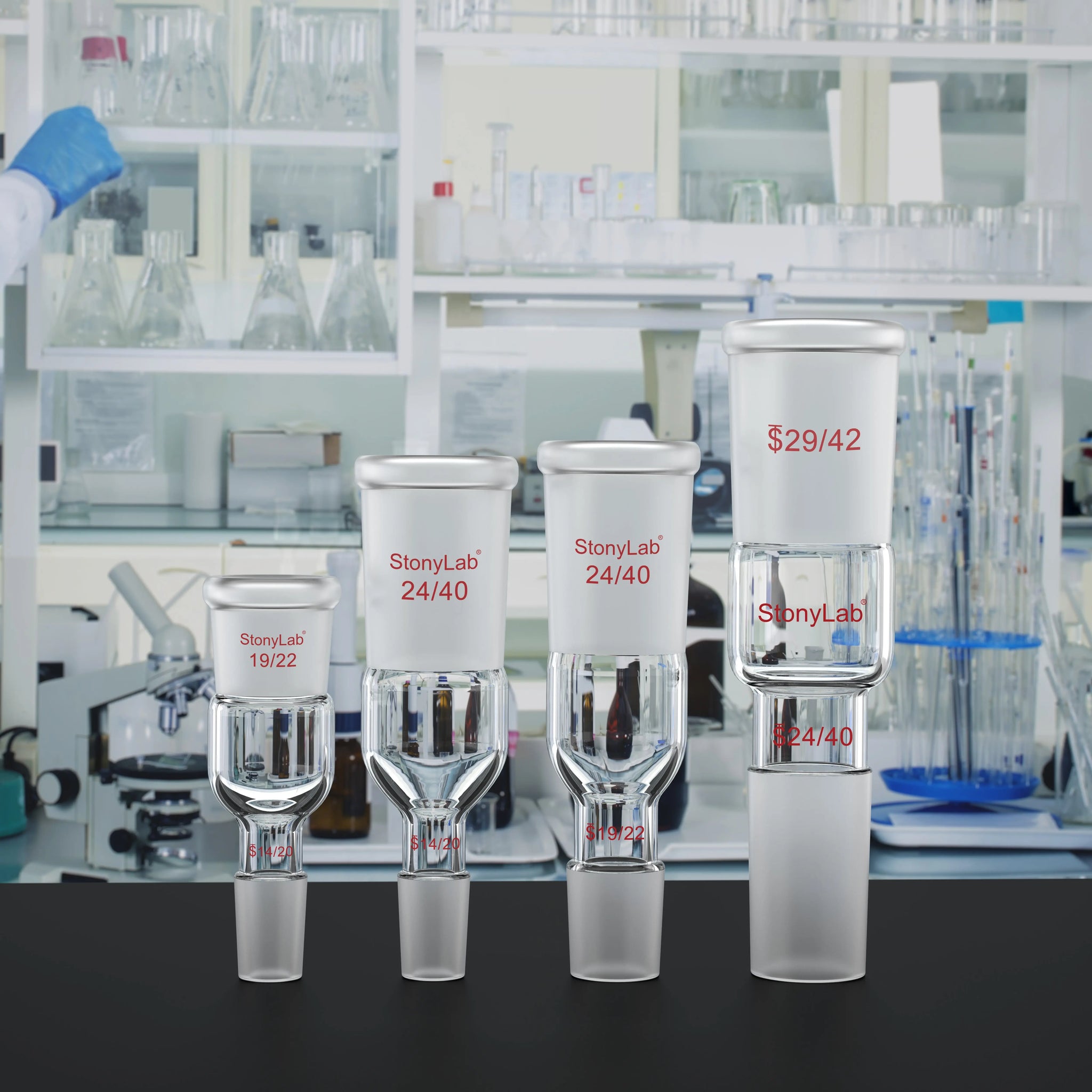 Comprehensive product view and setup components for StonyLab Enlarging Connecting Adapter