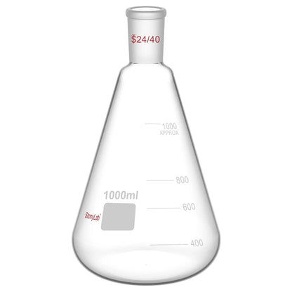 Erlenmeyer Flask with 24/40 Standard Taper Outer Joint Flasks-Erlenmeyer 1000 ml