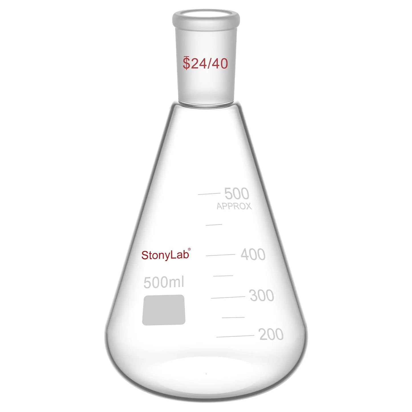 Erlenmeyer Flask with 24/40 Standard Taper Outer Joint Flasks-Erlenmeyer 500 ml