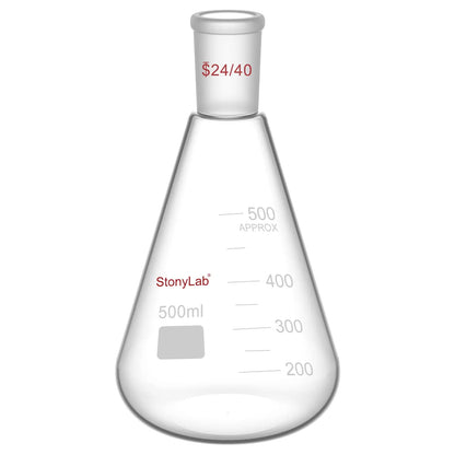Erlenmeyer Flask with 24/40 Standard Taper Outer Joint Flasks-Erlenmeyer 500 ml