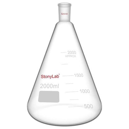 Erlenmeyer Flask with 24/40 Standard Taper Outer Joint Flasks-Erlenmeyer 2000 ml
