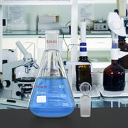 Alternative angle showing underlying build quality of StonyLab Erlenmeyer Flask with Glass Stopper