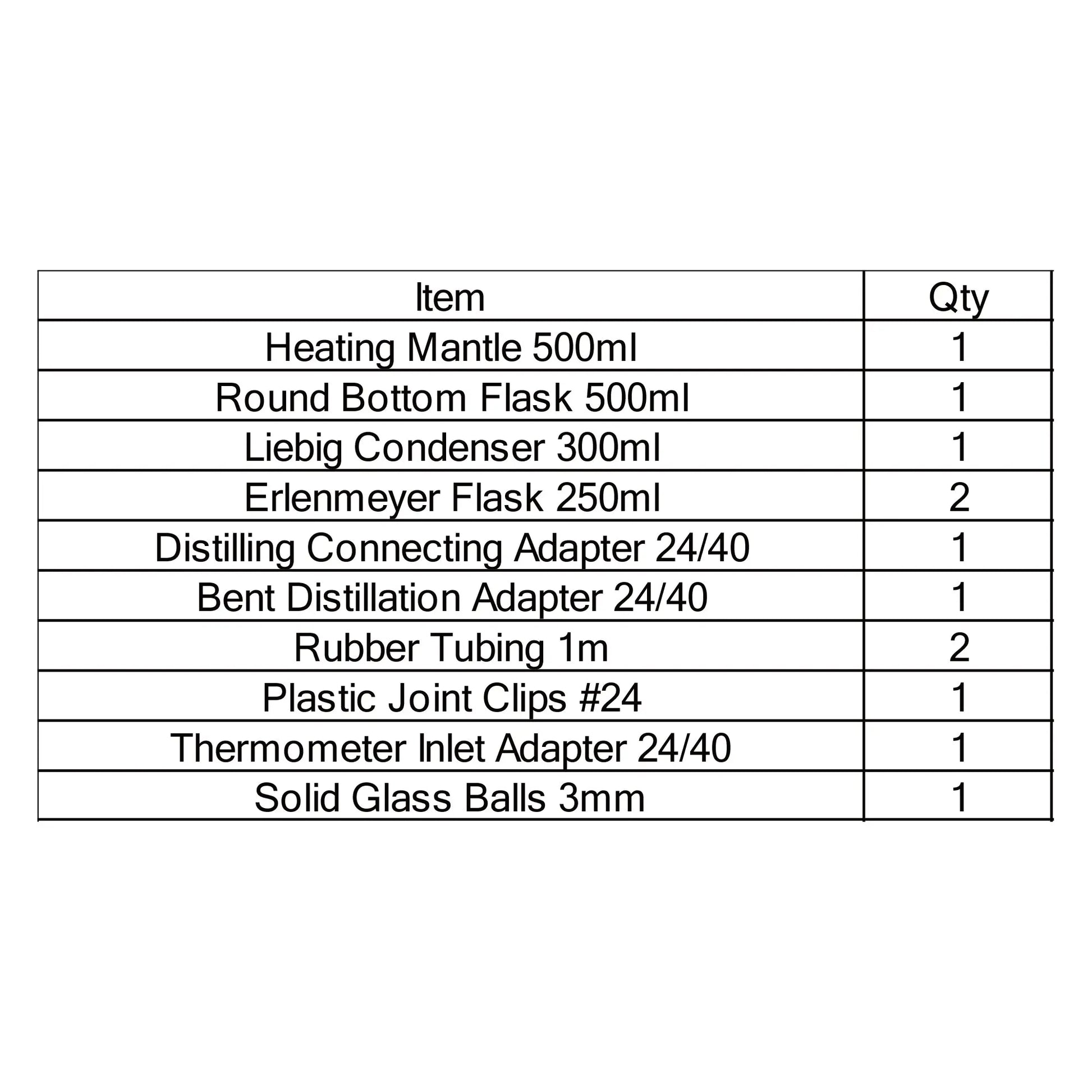 Ethanol Distillation Purification Kit, 12pcs Kit-Ethanol Distillation Purification