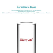 Side view and dimensional layout of the durable StonyLab Extraction Thimble with Medium Porosity Frit