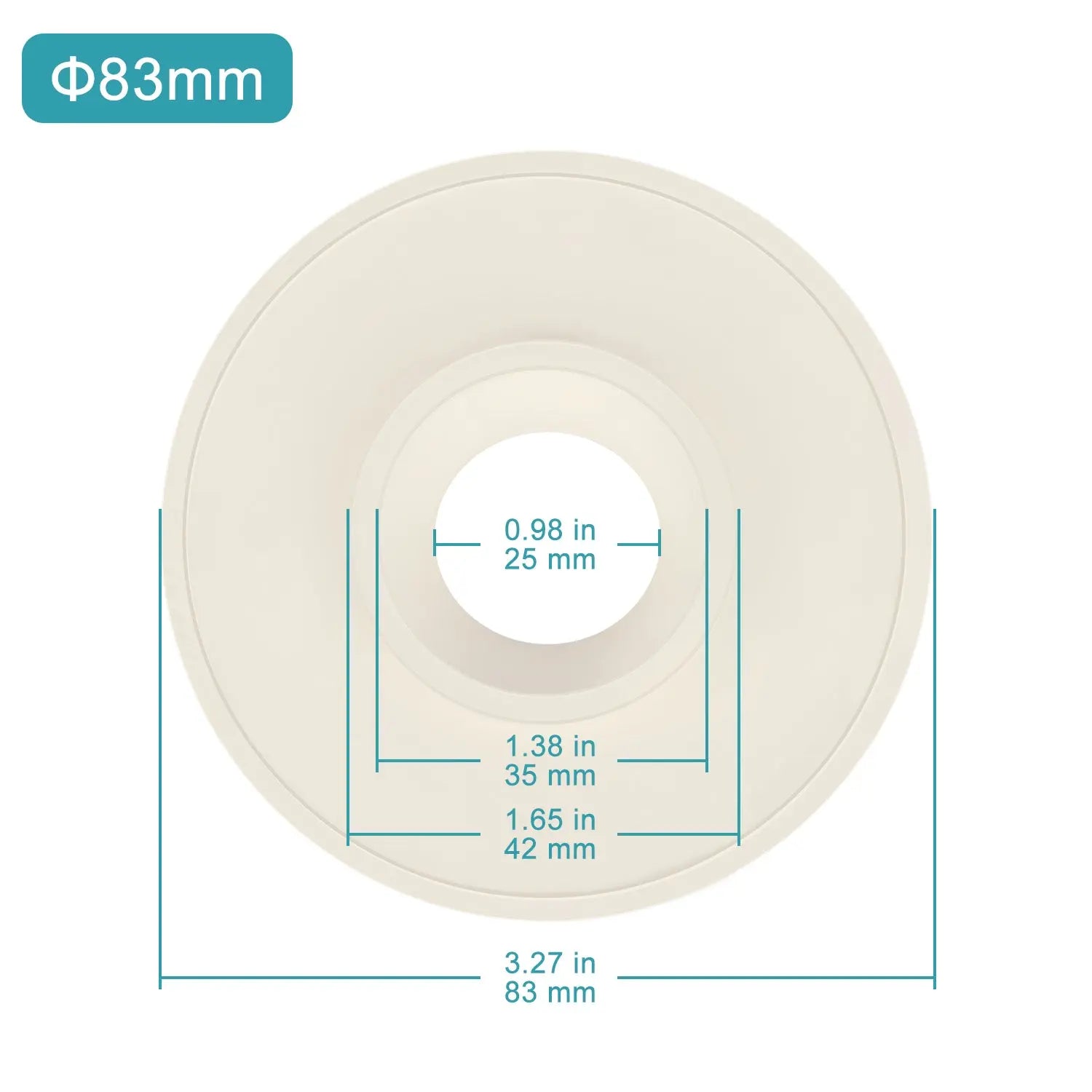 Close-up view showing the precise design and material of StonyLab Filter Funnel Rubber Pad